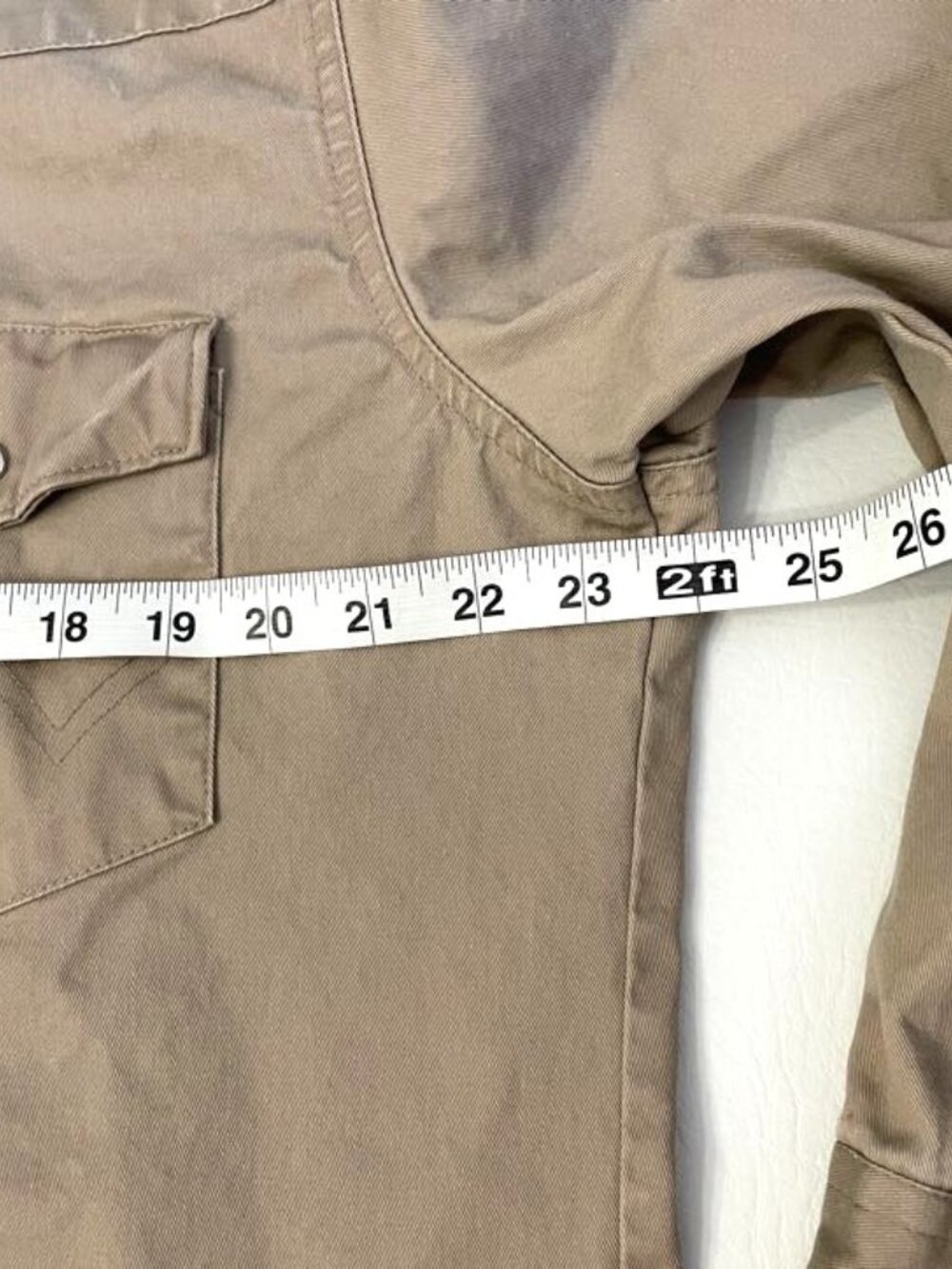 Vintage Wrangler Pearl Snap Shirt Large Heavyweight Long Sleeve Workwear Western - Picture 10 of 16